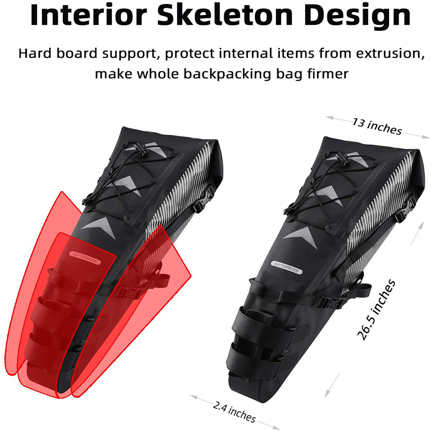 Водонепроницаемая седельная сумка для шоссейных горных велосипедов большой емкости Max 14L/10L