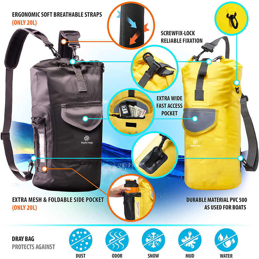 Водонепроницаемый рюкзак для кемпинга Dry Sack Water Bag для катания на лодках