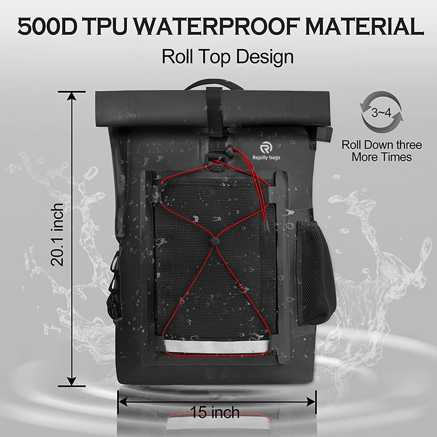 Сухой мешок Roll Top Рюкзак Водонепроницаемая сумка Плавающая сухая сумка для каякинга Сухая сумка