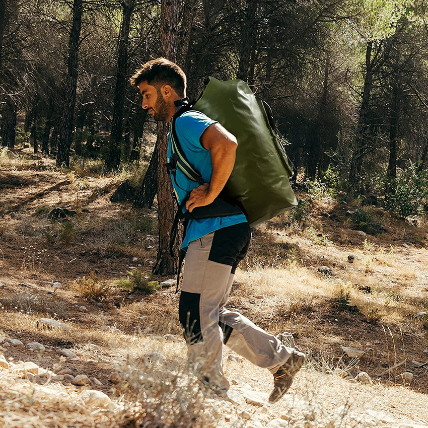 Большой водонепроницаемый рюкзак Duffel Roll Top Сверхмощная сухая сумка для каякинга Катание на лодках Кемпинг Снаряжение Поездки на мотоцикле Пешие прогулки Путешествия Сухие сумки RJ228394