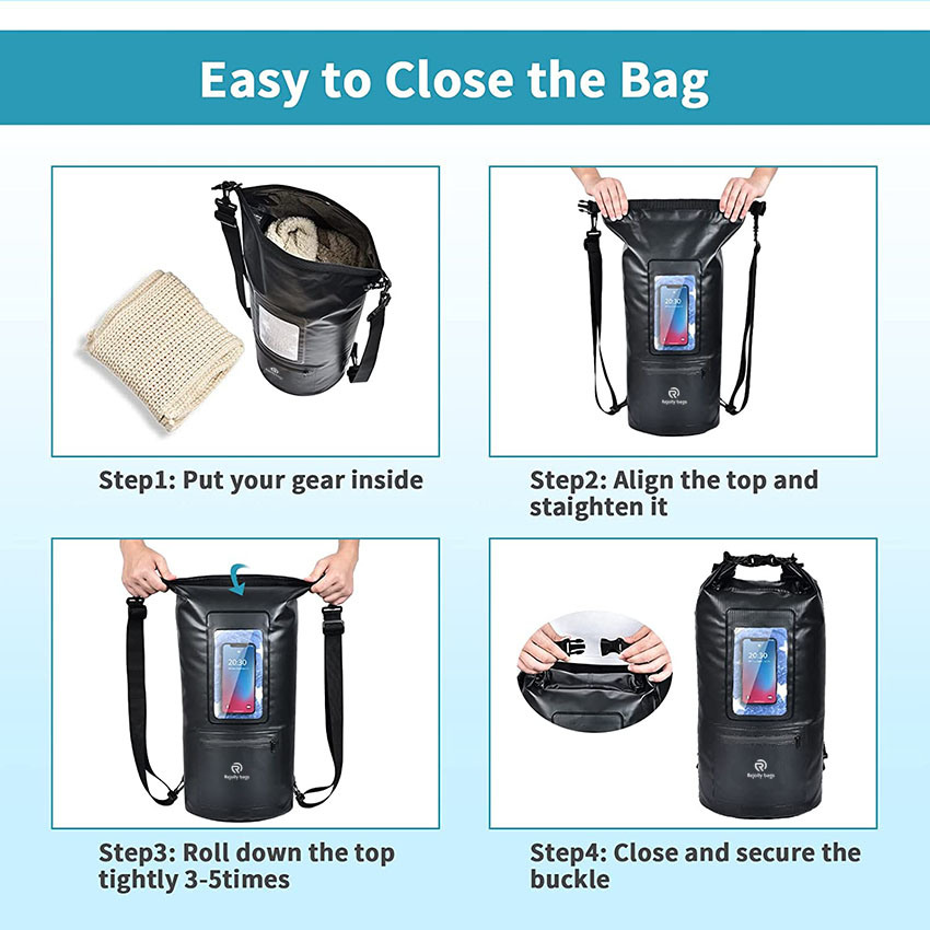 Рюкзак Dry Bag 20L Dry Bag Водонепроницаемая сумка с держателем для бутылок Легкая сумка для сухого хранения