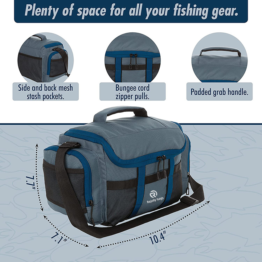 Мягкая сумка для рыбалки включает в себя 2 коробки для рыболовных принадлежностей Сумка для рыболовных снастей с верхней загрузкой