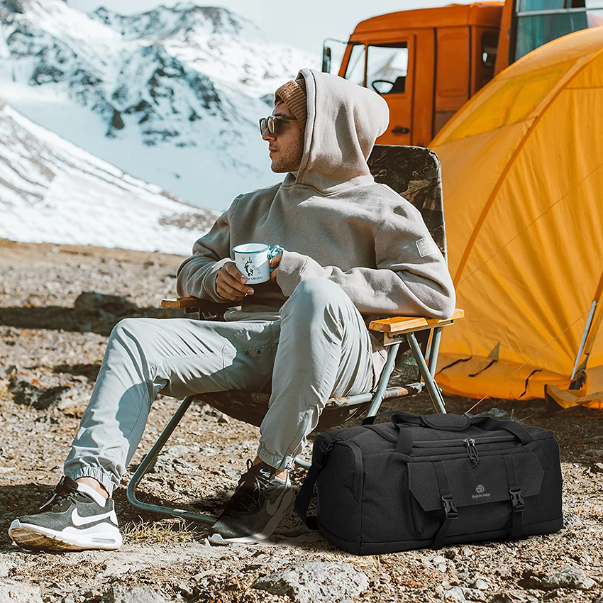 55L Большие спортивные сумки для мужчин Повседневная сумка Weekender Night Bag для женщин Легкие дорожные вещевые сумки с отделением для обуви Спортивная сумка RJ196176