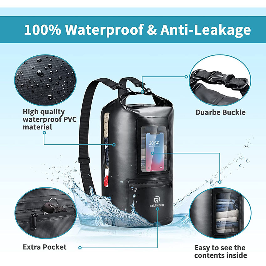 Рюкзак Dry Bag 20L Dry Bag Водонепроницаемая сумка с держателем для бутылок Легкая сумка для сухого хранения