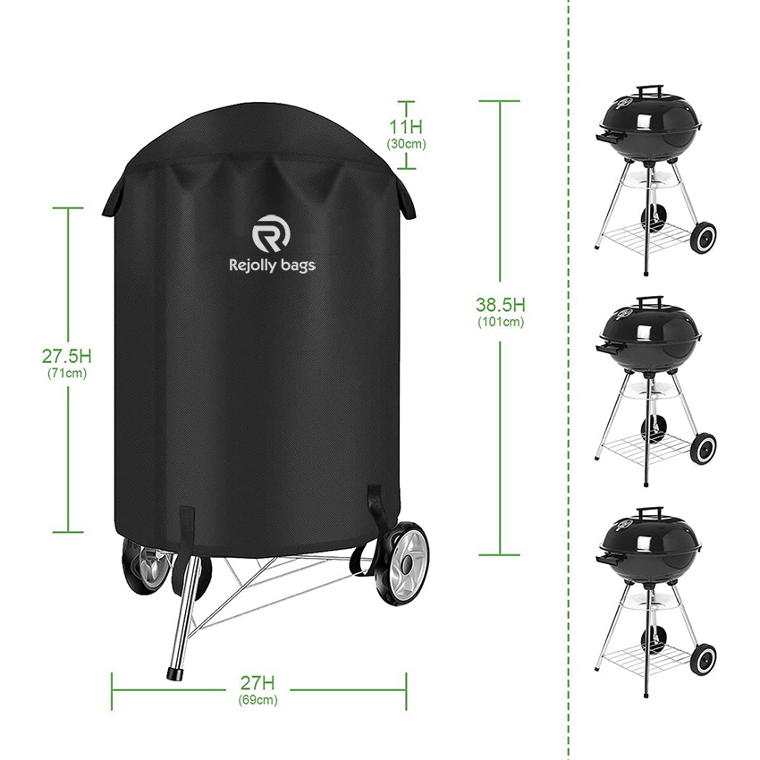 Сверхмощный водонепроницаемый и пылезащитный чехол для гриля из ткани Оксфорд с ручкой и крышкой для гриля с крючком и петлей