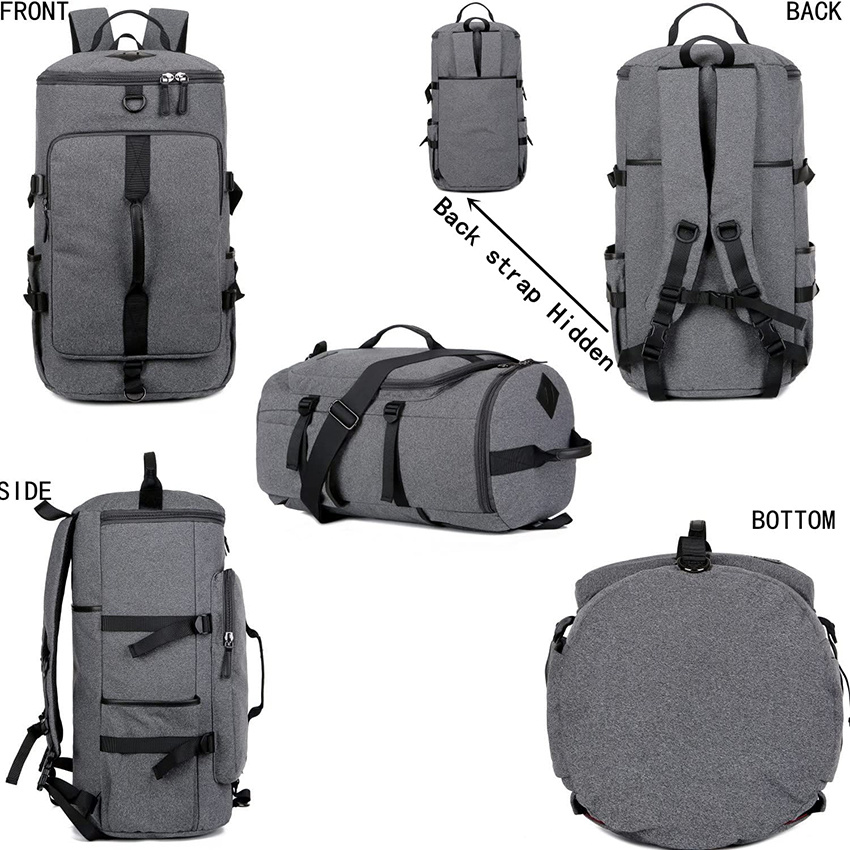 Водонепроницаемая дорожная спортивная сумка-вещевой рюкзак Weekender Bag Hybrid Hiking Rucksack Laptop for College