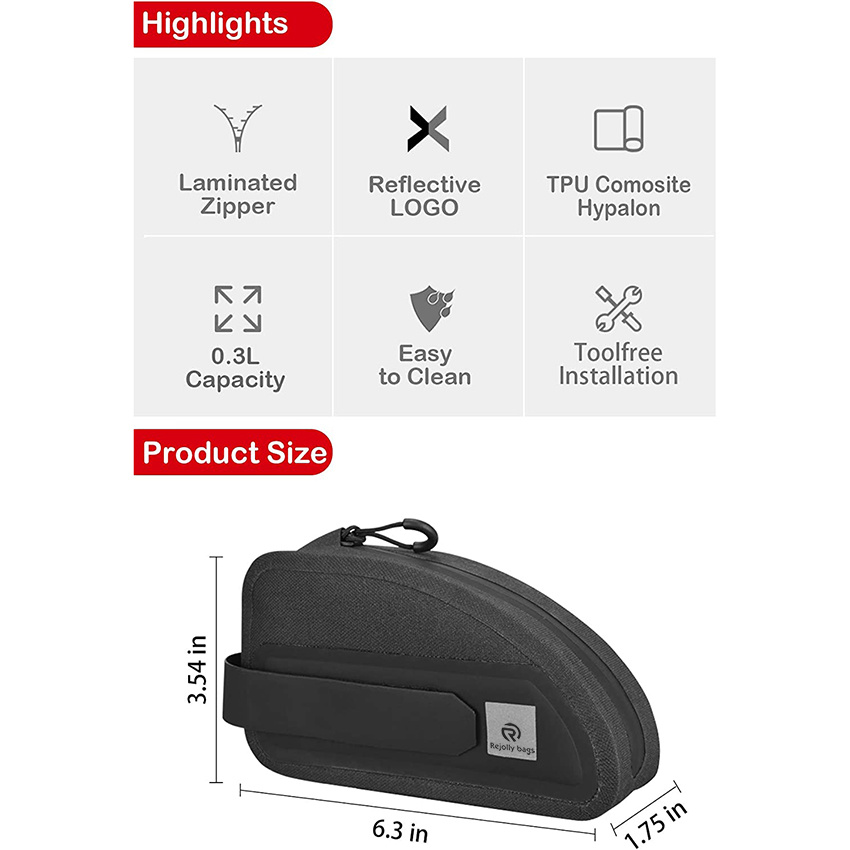 Полностью водонепроницаемая сумка на переднюю раму велосипеда, лаконичный дизайн, верхняя трубка для хранения, сумка для велосипеда