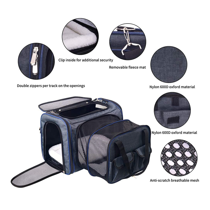 Pet Outdoor Экологически чистые продукты Furry Trolley Pet Carrier Портативная дорожная сумка для переноски Клетка Dog House Cat Carrier Рюкзак Сумка