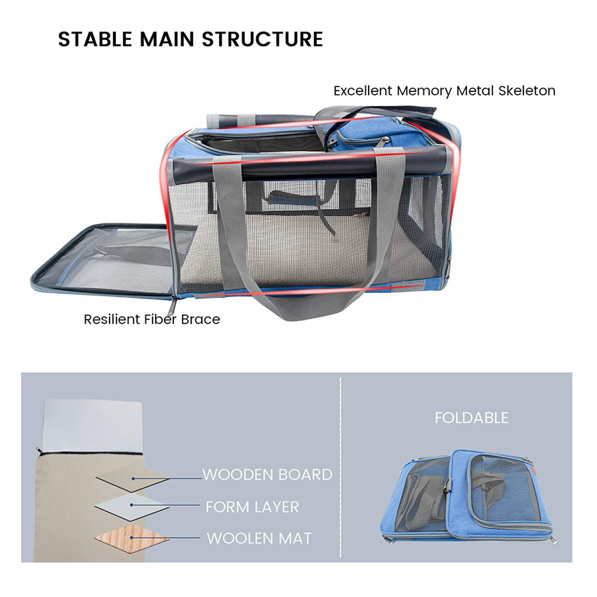 Переноски для кошек Мягкая клетка для собак Большая сумка-переноска для домашних животных для комфортного путешествия