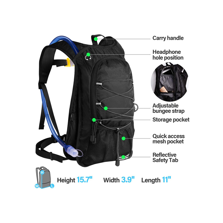 Рюкзак для гидратации Travel Sports Water Backpack для бега Hiking Hydration Pack