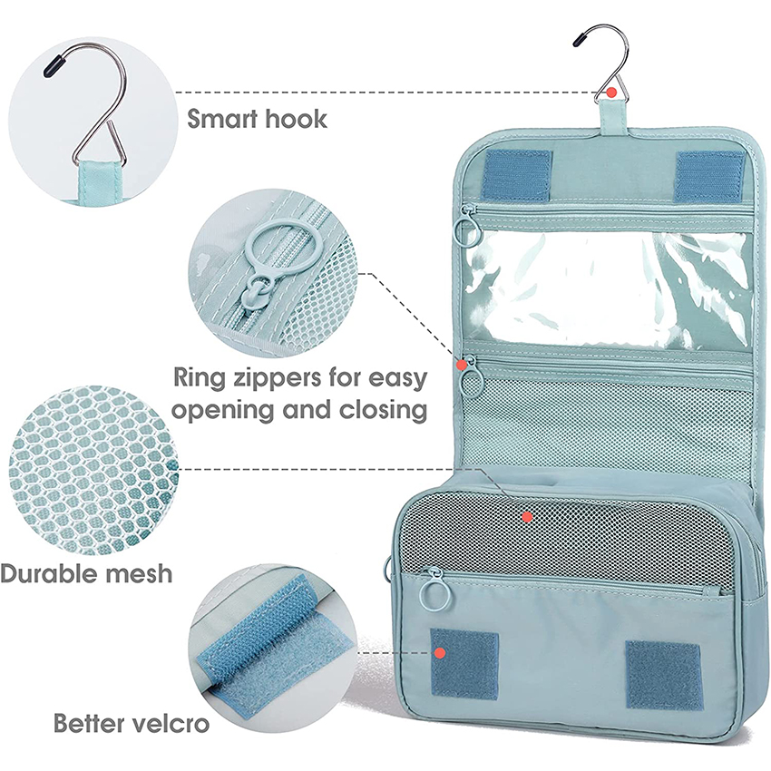 Подвесная дорожная косметичка, органайзер для косметики для женщин и девочек, водонепроницаемая косметичка RJ21683