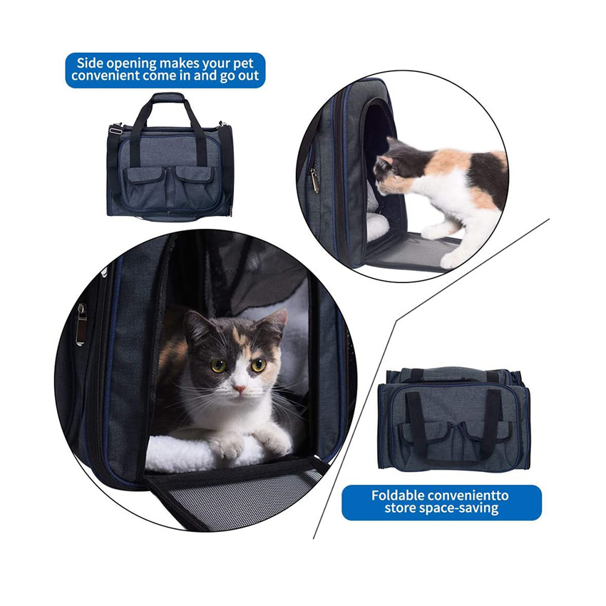 Pet Outdoor Экологически чистые продукты Furry Trolley Pet Carrier Портативная дорожная сумка для переноски Клетка Dog House Cat Carrier Рюкзак Сумка