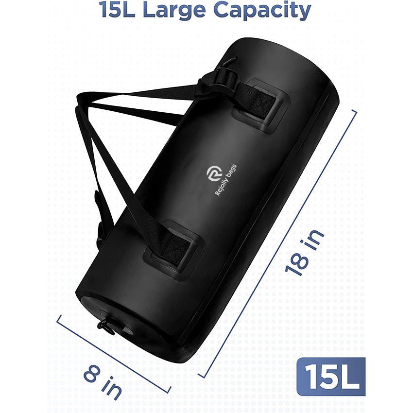 Водонепроницаемая спортивная сумка объемом 15 л, легкая, с прочными ремнями и ручками. Сухой мешок. Универсальная сумка для приключений.