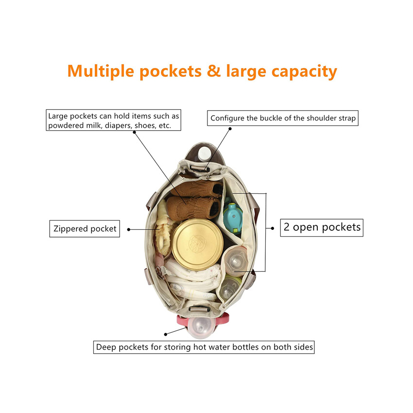 Большая дорожная сумка для подгузников, большая сумка, многофункциональная детская сумка, модная женская сумка оптом