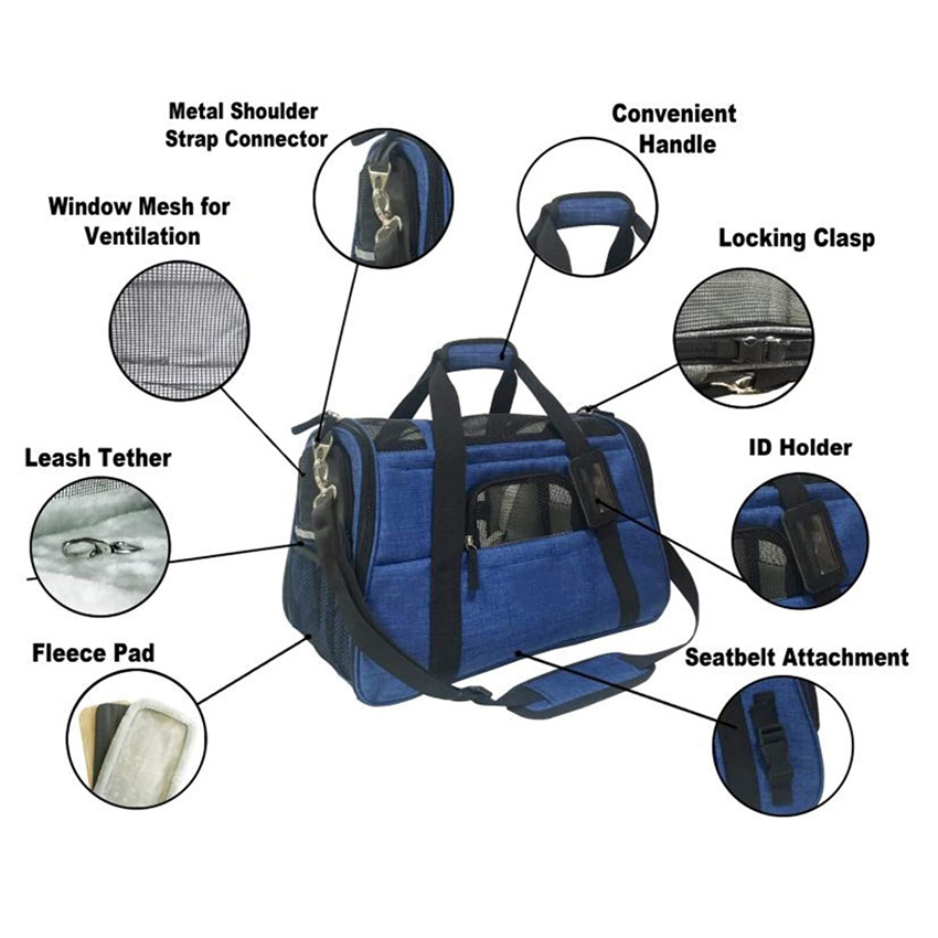Переноска для домашних животных Роскошная дорожная большая сумка для домашних животных Клетка для домашних животных премиум-класса для кошек и маленьких собак