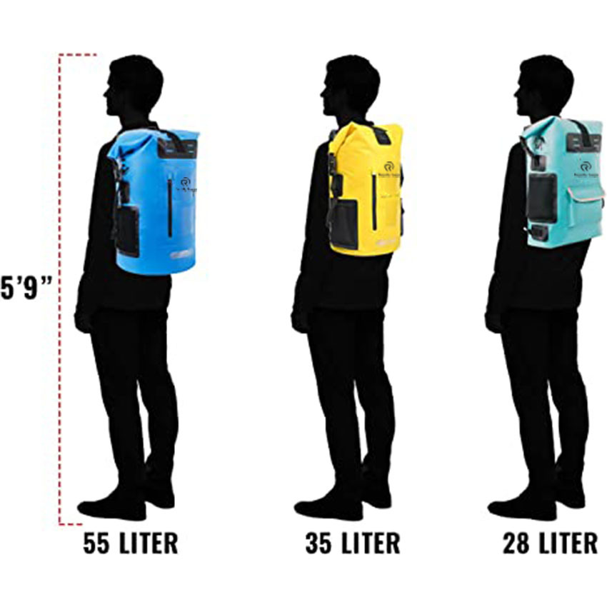 Водонепроницаемый рюкзак с откидным верхом и передней молнией, боковыми карманами для гребли, каякинга, кемпинга, езды на велосипеде, рыболовной сумки