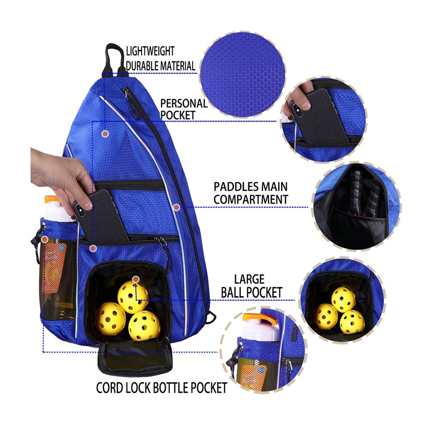 Двусторонний рюкзак Crossbody Sling Backpack Tennis Racket Bag и дорожная спортивная сумка