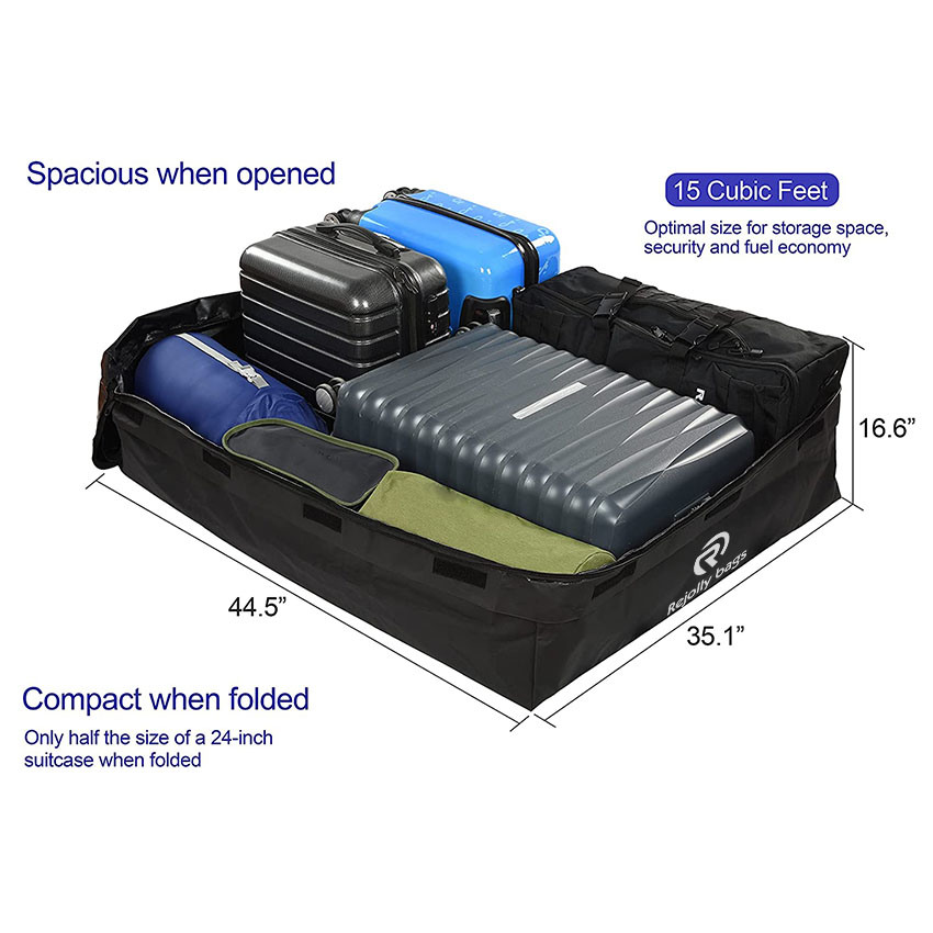 Водонепроницаемая сумка для багажа на крышу автомобиля, всепогодная сумка для перевозки грузов на крыше с мягкой оболочкой для автомобилей с багажником или без него, сумка с 4 + 2 дверными крючками