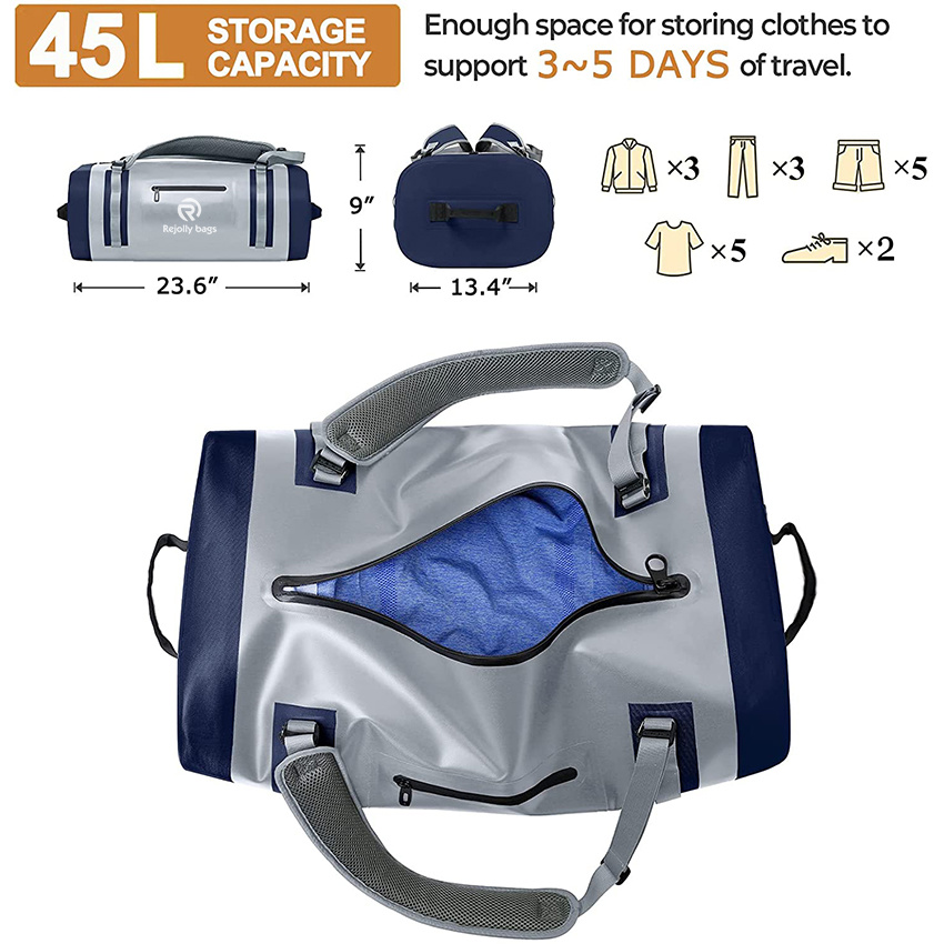 Сухая дорожная сумка большой емкости для мотоспорта, гребли, каякинга, кемпинга, рыбалки, приключений на открытом воздухе, сухая спортивная сумка