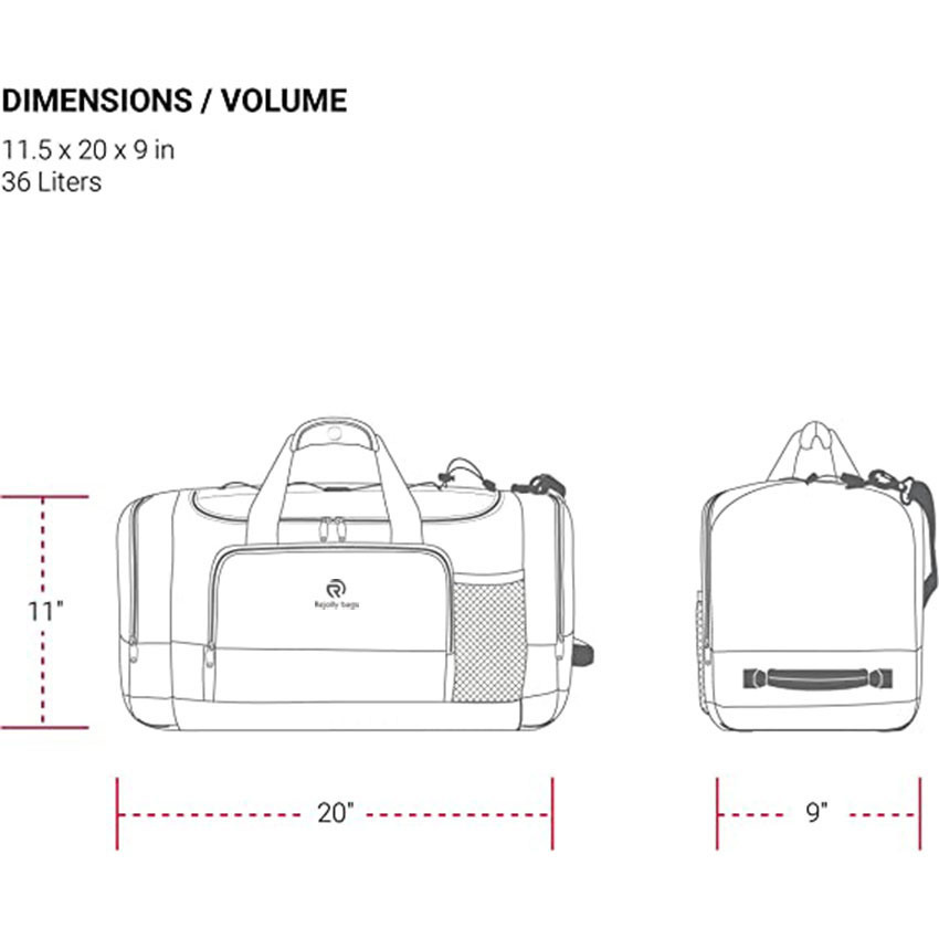 Wholeasle Duffle с большим основным отделением для дорожной сумки