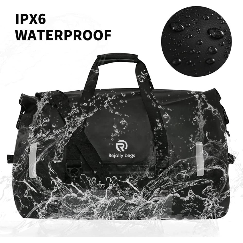 Водонепроницаемый Duffel 60L Extra Large Heavy Duty Bag с прочными ремнями и ручками для каякинга, гребли на байдарках, сухой сумки